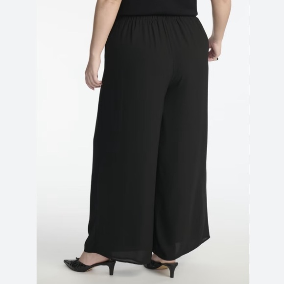 Eloquii Pants - ELOQUII pants Wide Leg Dress pull on elastic waistband in Black 14 NEW wide